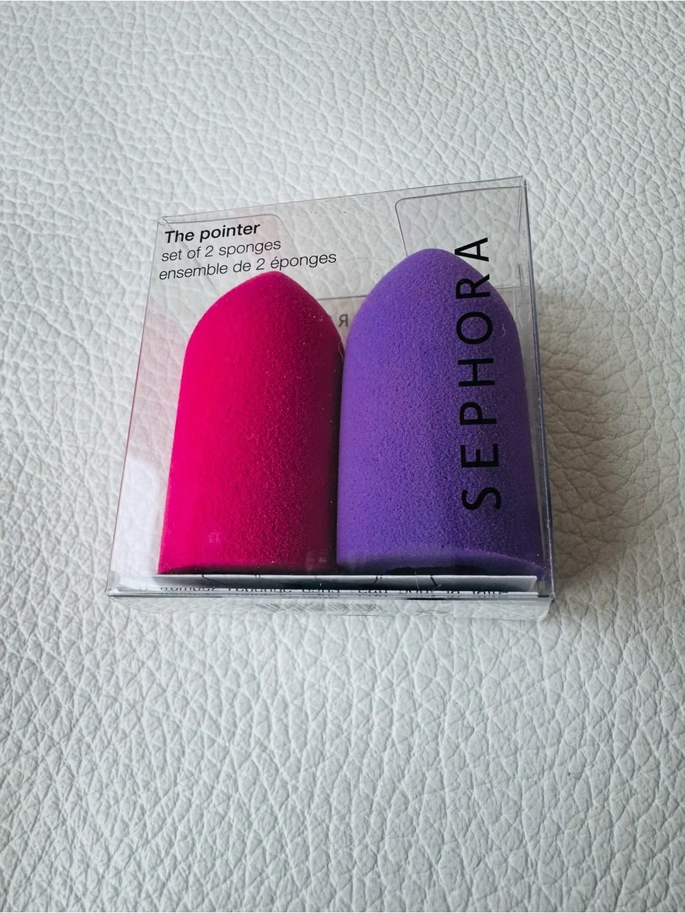 Sephora Pointed Blending Sponge Duo — Purple & Hot Pink